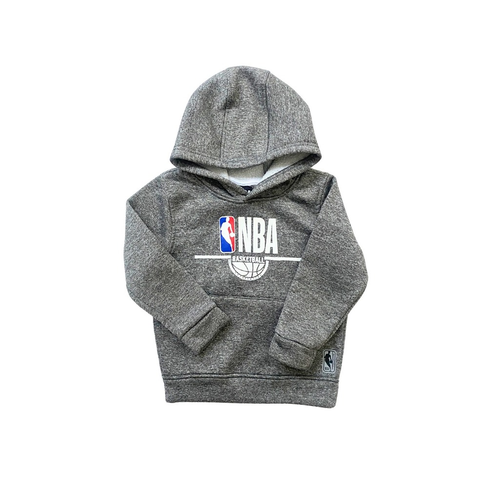 NBA Basketball Hoodie Pullover Sweatshirt Graphic Logo Gray Kids Size 4T